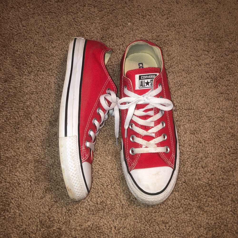 Red Converse All Star Low Tops